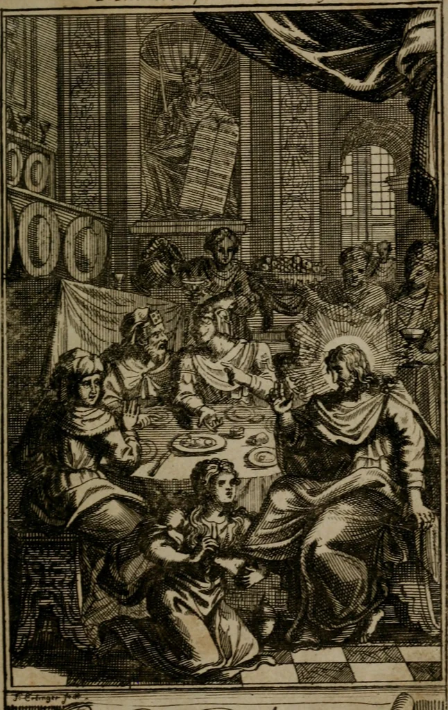 An illustration from Le guide fidele de la vraie gloire : presenté à monseigneur le duc de Bourgogne, instruisant ce jeune prince des choses qu'il doit croire, demander, pratiquer, frequenter, et eviter pour être roy pendant tous les siecles ..., 1688, leaf 32