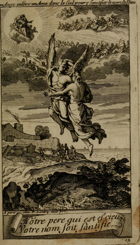 An illustration from Le guide fidele de la vraie gloire : presenté à monseigneur le duc de Bourgogne, instruisant ce jeune prince des choses qu'il doit croire, demander, pratiquer, frequenter, et eviter pour être roy pendant tous les siecles ..., 1688, leaf 44