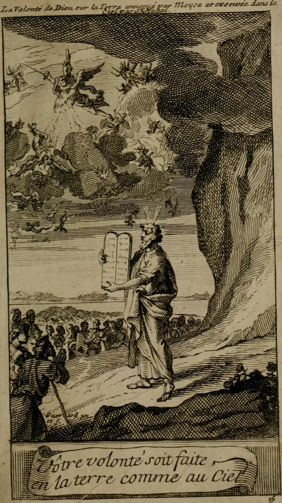 An illustration from Le guide fidele de la vraie gloire : presenté à monseigneur le duc de Bourgogne, instruisant ce jeune prince des choses qu'il doit croire, demander, pratiquer, frequenter, et eviter pour être roy pendant tous les siecles ..., 1688, leaf 52