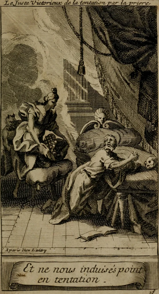 An illustration from Le guide fidele de la vraie gloire : presenté à monseigneur le duc de Bourgogne, instruisant ce jeune prince des choses qu'il doit croire, demander, pratiquer, frequenter, et eviter pour être roy pendant tous les siecles ..., 1688, leaf 64