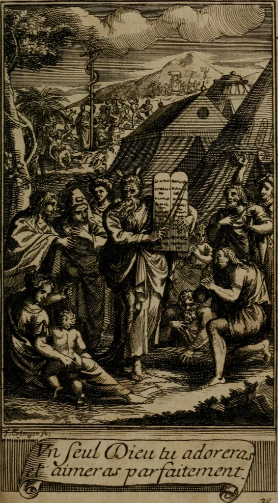 An illustration from Le guide fidele de la vraie gloire : presenté à monseigneur le duc de Bourgogne, instruisant ce jeune prince des choses qu'il doit croire, demander, pratiquer, frequenter, et eviter pour être roy pendant tous les siecles ..., 1688, leaf 72