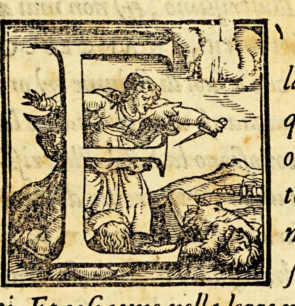 An illustration from Le historie del Sig. Agostino di Zarate contatore e consigliero dell' imperatore Carlo V. dello scoprimento et conquista del Perù, : nelle quali si ha piena & particolar relatione delle cose successe in quelle bande, dal principio fino alla pacificatione delle prouincie, si in quel che tocco allo scoprimento, come al successo delle guerre ciuili occorse fra gli Spagnuoli & capitani, che lo conquistarono., 1563, leaf 7