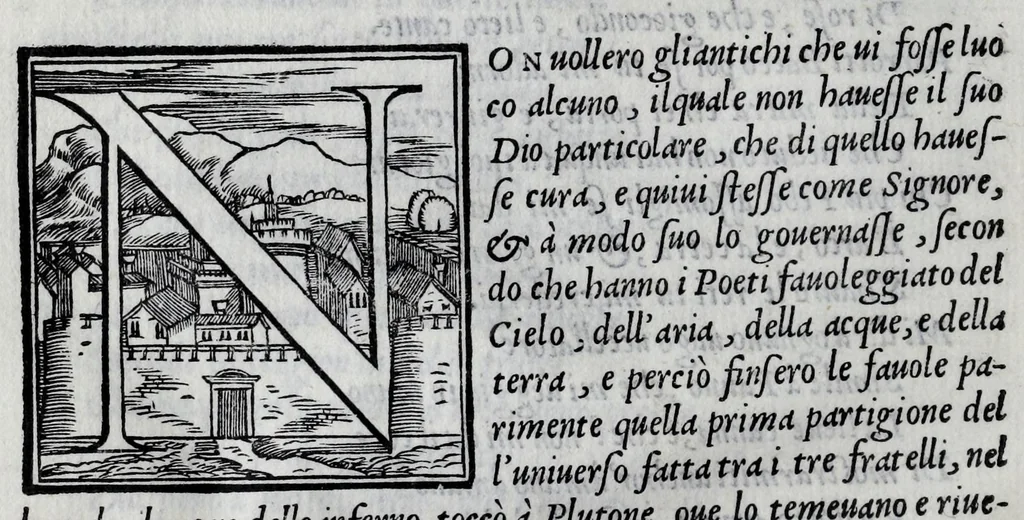 An illustration from Le imagini con la spositione de'i dei de gliantichi, 1556, leaf 114