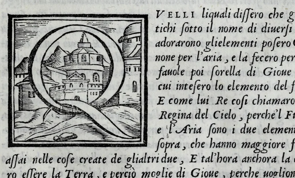 An illustration from Le imagini con la spositione de'i dei de gliantichi, 1556, leaf 81