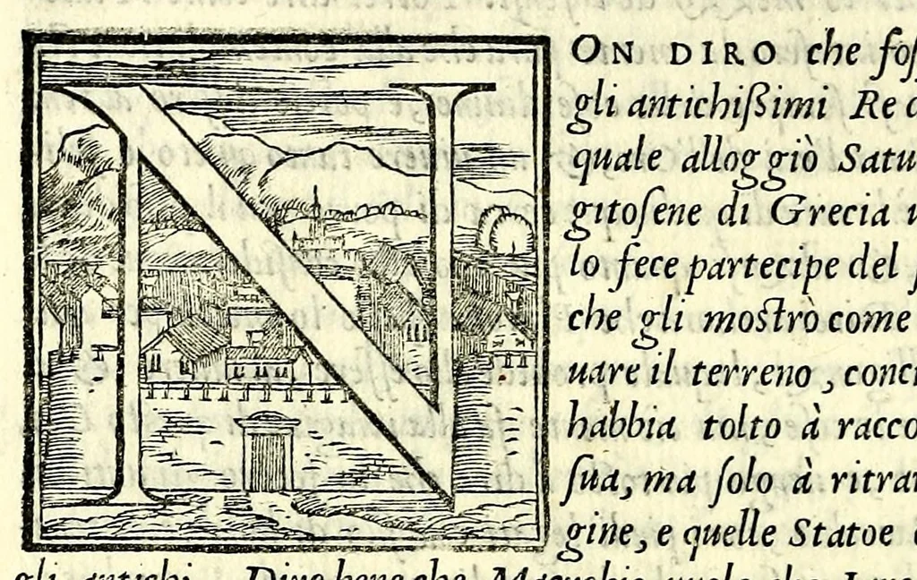 An illustration from Le imagini con la spositione de i dei de gliantichi, 1556, leaf 42