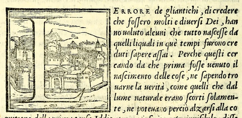 An illustration from Le imagini con la spositione de i dei de gliantichi, 1556, leaf 46