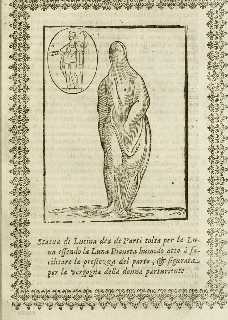 An illustration from Le imagini de gli dei de gli antichi : nelle quali sono descritte la religione de gli antichi li idoli, riti, & ceremonie loro, con l'aggiunta di molte principali imagini che nell'altre mancauano, et con l'espositione in epilogo di ciasceduna & suo significato, 1624, leaf 106