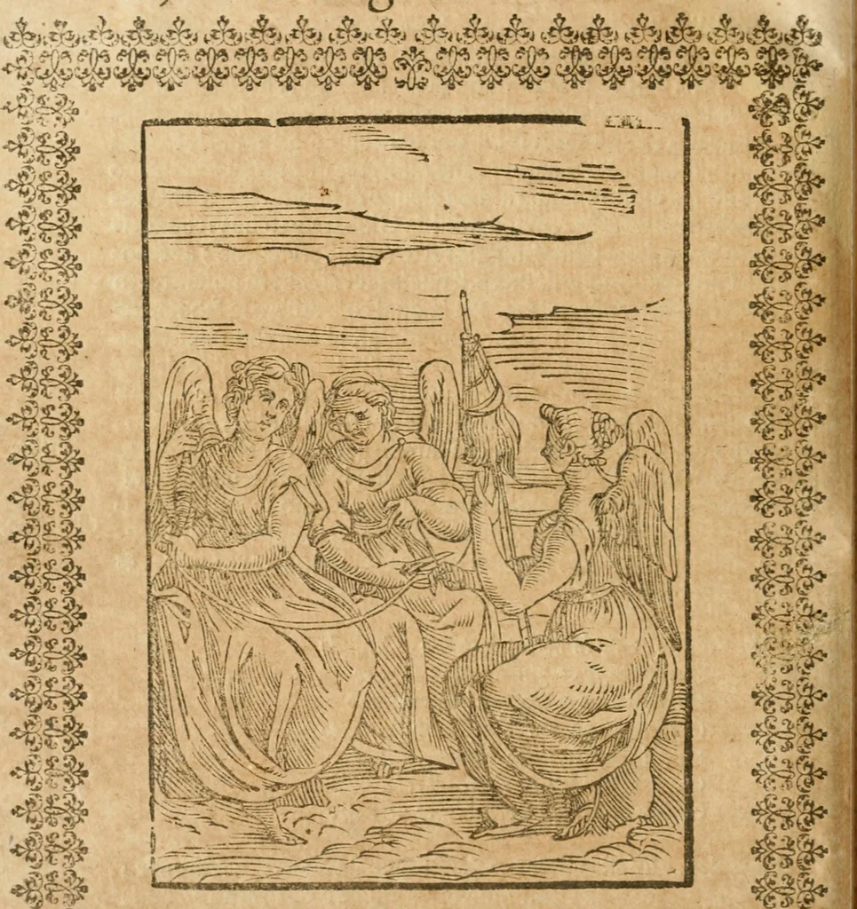 An illustration from Le imagini de gli dei de gli antichi : nelle quali sono descritte la religione de gli antichi li idoli, riti, & ceremonie loro, con l'aggiunta di molte principali imagini che nell'altre mancauano, et con l'espositione in epilogo di ciasceduna & suo significato, 1624, leaf 263