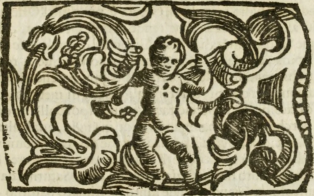 An illustration from Le imagini de gli dei de gli antichi : nelle quali sono descritte la religione de gli antichi li idoli, riti, & ceremonie loro, con l'aggiunta di molte principali imagini che nell'altre mancauano, et con l'espositione in epilogo di ciasceduna & suo significato, 1624, leaf 34
