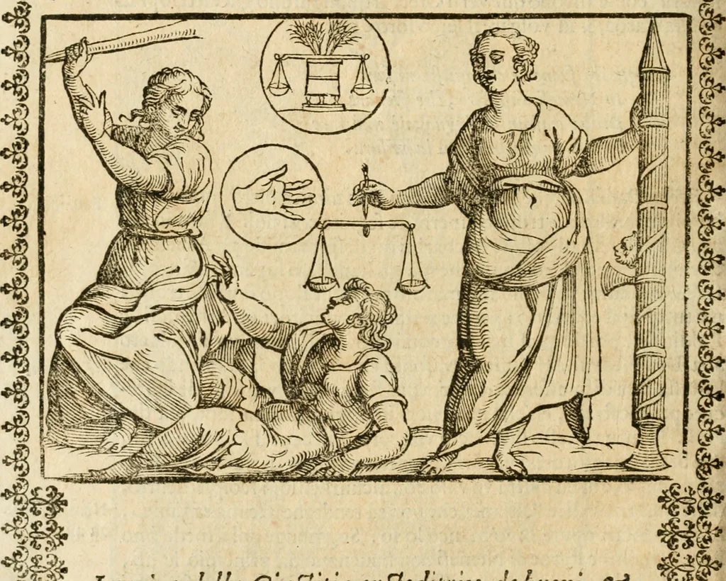 An illustration from Le imagini de gli dei de gli antichi : nelle quali sono descritte la religione de gli antichi li idoli, riti, & ceremonie loro, con l'aggiunta di molte principali imagini che nell'altre mancauano, et con l'espositione in epilogo di ciasceduna & suo significato, 1624, leaf 393