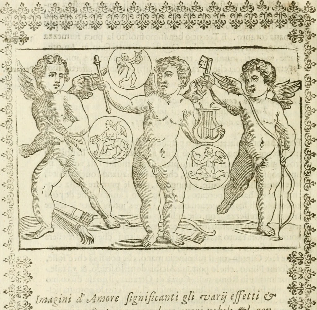 An illustration from Le imagini de gli dei de gli antichi : nelle quali sono descritte la religione de gli antichi li idoli, riti, & ceremonie loro, con l'aggiunta di molte principali imagini che nell'altre mancauano, et con l'espositione in epilogo di ciasceduna & suo significato, 1624, leaf 433