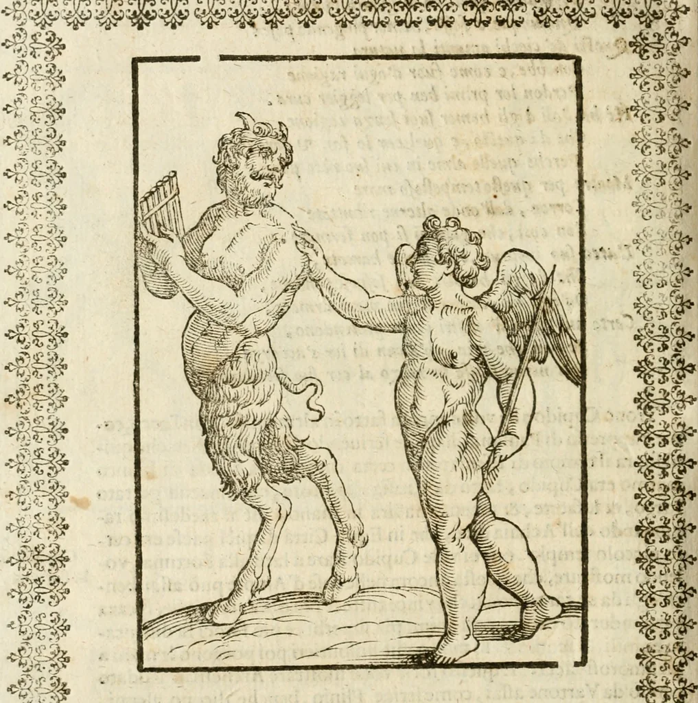 An illustration from Le imagini de gli dei de gli antichi : nelle quali sono descritte la religione de gli antichi li idoli, riti, & ceremonie loro, con l'aggiunta di molte principali imagini che nell'altre mancauano, et con l'espositione in epilogo di ciasceduna & suo significato, 1624, leaf 435