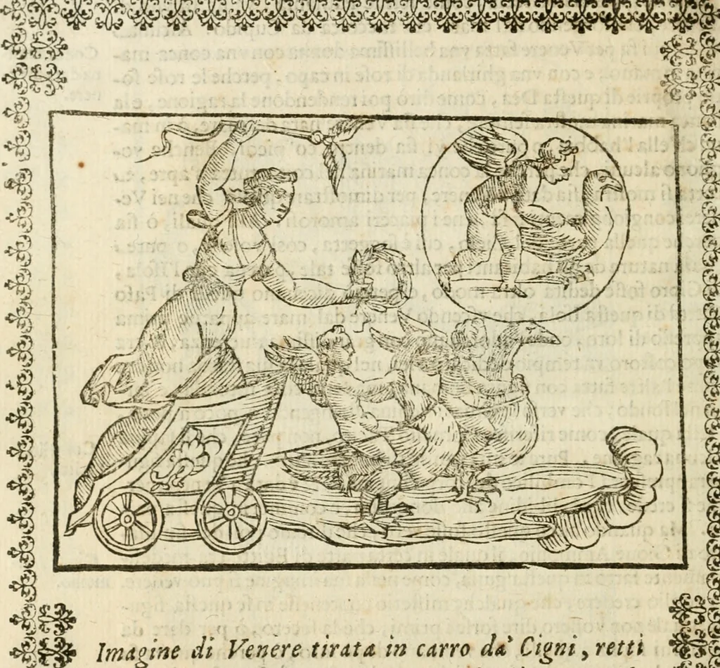 An illustration from Le imagini de gli dei de gli antichi : nelle quali sono descritte la religione de gli antichi li idoli, riti, & ceremonie loro, con l'aggiunta di molte principali imagini che nell'altre mancauano, et con l'espositione in epilogo di ciasceduna & suo significato, 1624, leaf 447