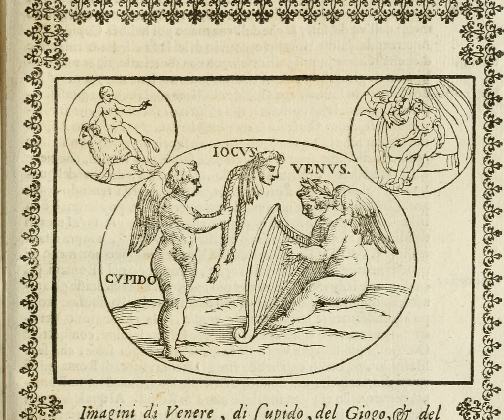 An illustration from Le imagini de gli dei de gli antichi : nelle quali sono descritte la religione de gli antichi li idoli, riti, & ceremonie loro, con l'aggiunta di molte principali imagini che nell'altre mancauano, et con l'espositione in epilogo di ciasceduna & suo significato, 1624, leaf 450