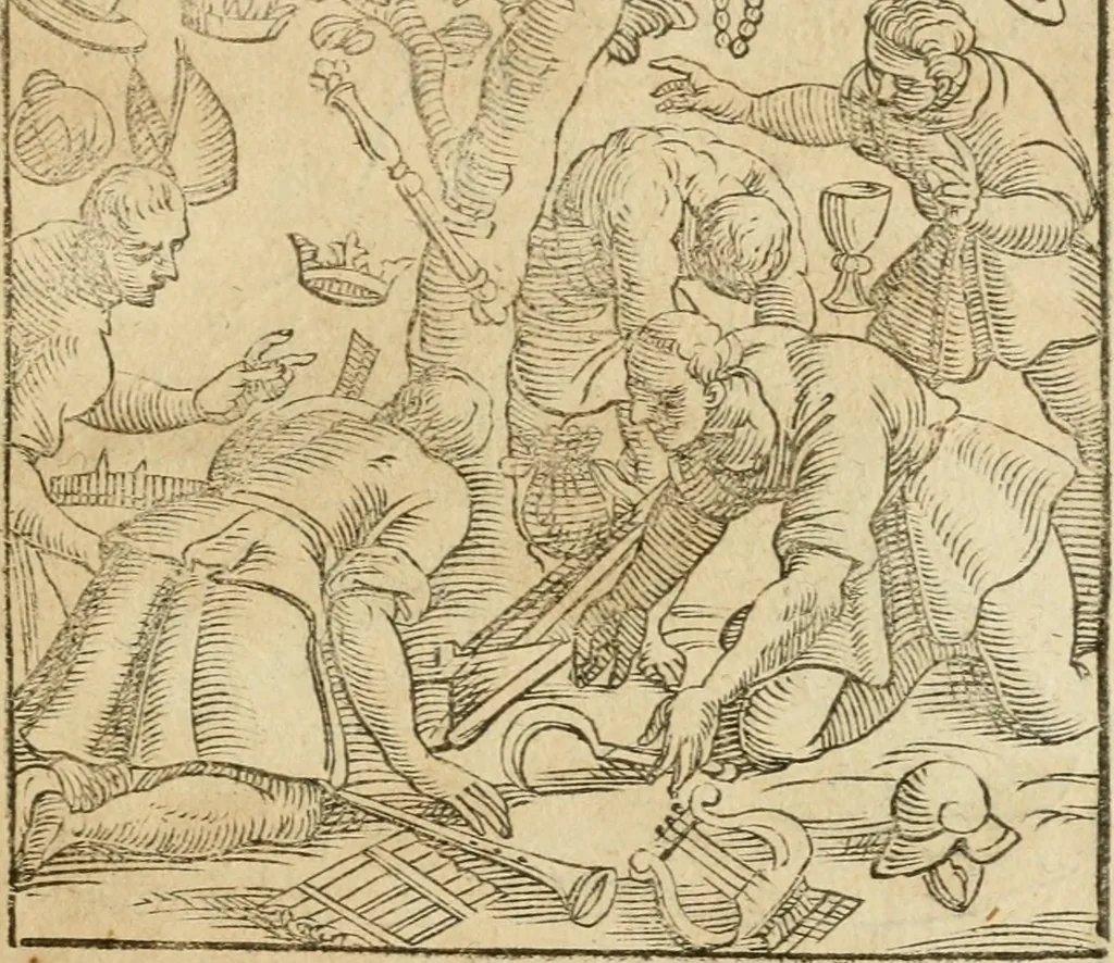 An illustration from Le imagini de gli dei de gli antichi : nelle quali sono descritte la religione de gli antichi li idoli, riti, & ceremonie loro, con l'aggiunta di molte principali imagini che nell'altre mancauano, et con l'espositione in epilogo di ciasceduna & suo significato, 1624, leaf 470