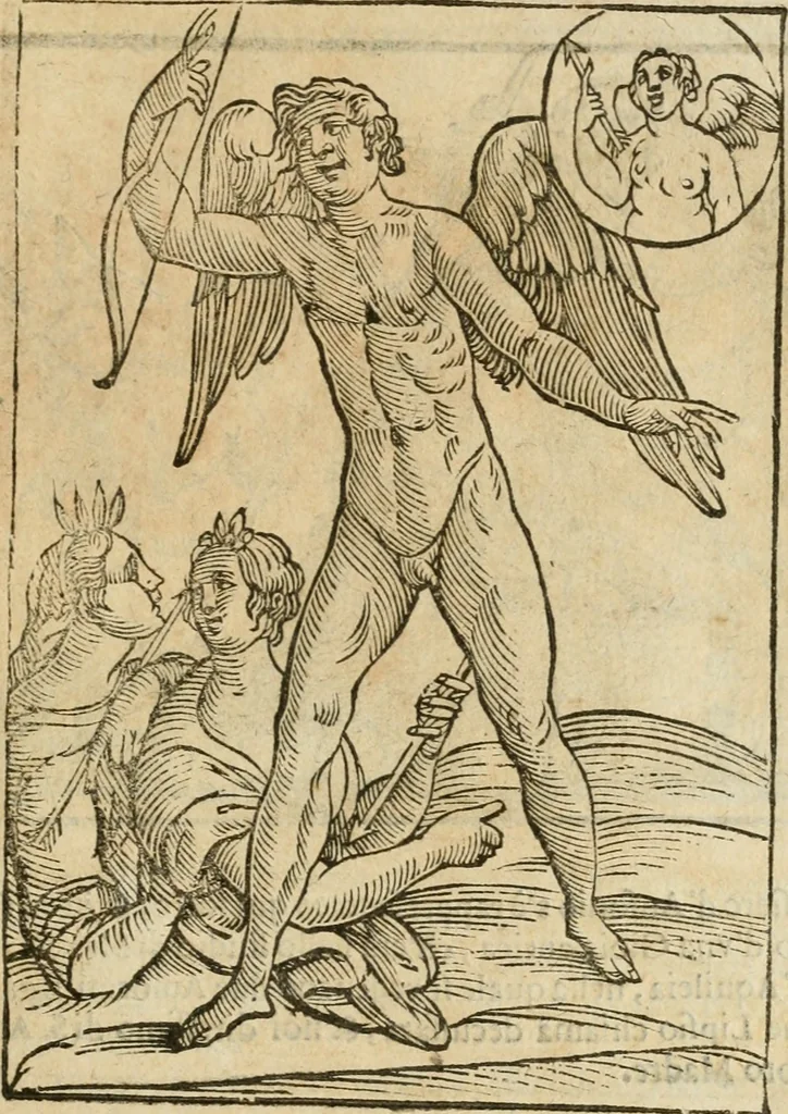 An illustration from Le imagini de gli dei de gli antichi : nelle quali sono descritte la religione de gli antichi li idoli, riti, & ceremonie loro, con l'aggiunta di molte principali imagini che nell'altre mancauano, et con l'espositione in epilogo di ciasceduna & suo significato, 1624, leaf 472