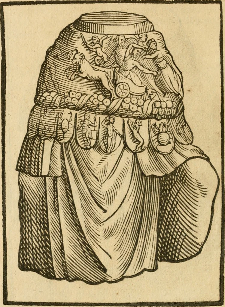 An illustration from Le imagini de gli dei de gli antichi : nelle quali sono descritte la religione de gli antichi li idoli, riti, & ceremonie loro, con l'aggiunta di molte principali imagini che nell'altre mancauano, et con l'espositione in epilogo di ciasceduna & suo significato, 1624, leaf 481