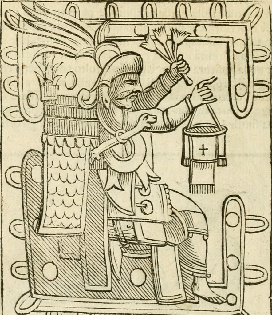 An illustration from Le imagini de gli dei de gli antichi : nelle quali sono descritte la religione de gli antichi li idoli, riti, & ceremonie loro, con l'aggiunta di molte principali imagini che nell'altre mancauano, et con l'espositione in epilogo di ciasceduna & suo significato, 1624, leaf 497