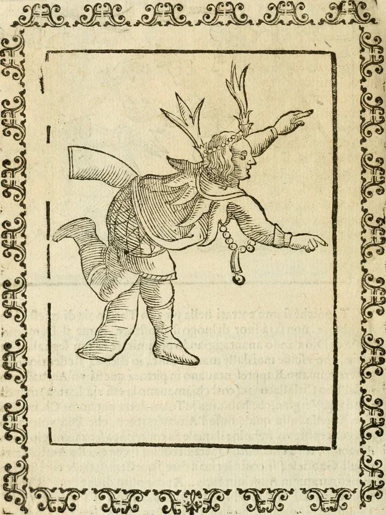 An illustration from Le imagini de gli dei de gli antichi : nelle quali sono descritte la religione de gli antichi li idoli, riti, & ceremonie loro, con l'aggiunta di molte principali imagini che nell'altre mancauano, et con l'espositione in epilogo di ciasceduna & suo significato, 1624, leaf 501