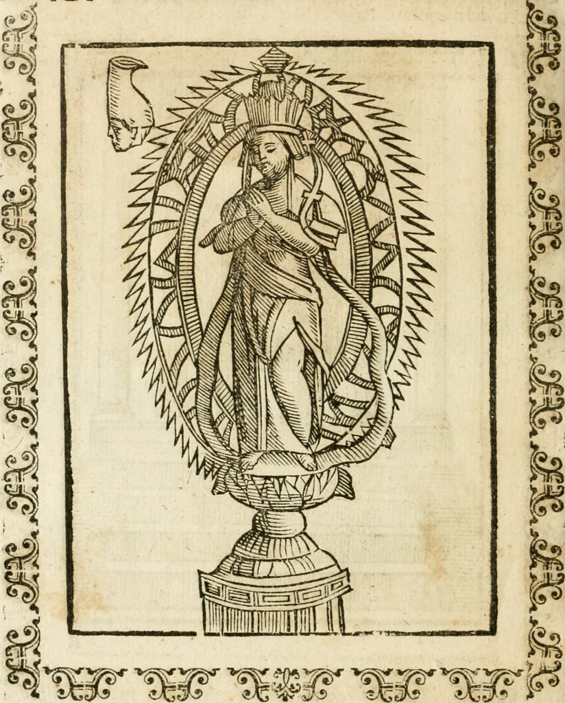 An illustration from Le imagini de gli dei de gli antichi : nelle quali sono descritte la religione de gli antichi li idoli, riti, & ceremonie loro, con l'aggiunta di molte principali imagini che nell'altre mancauano, et con l'espositione in epilogo di ciasceduna & suo significato, 1624, leaf 519