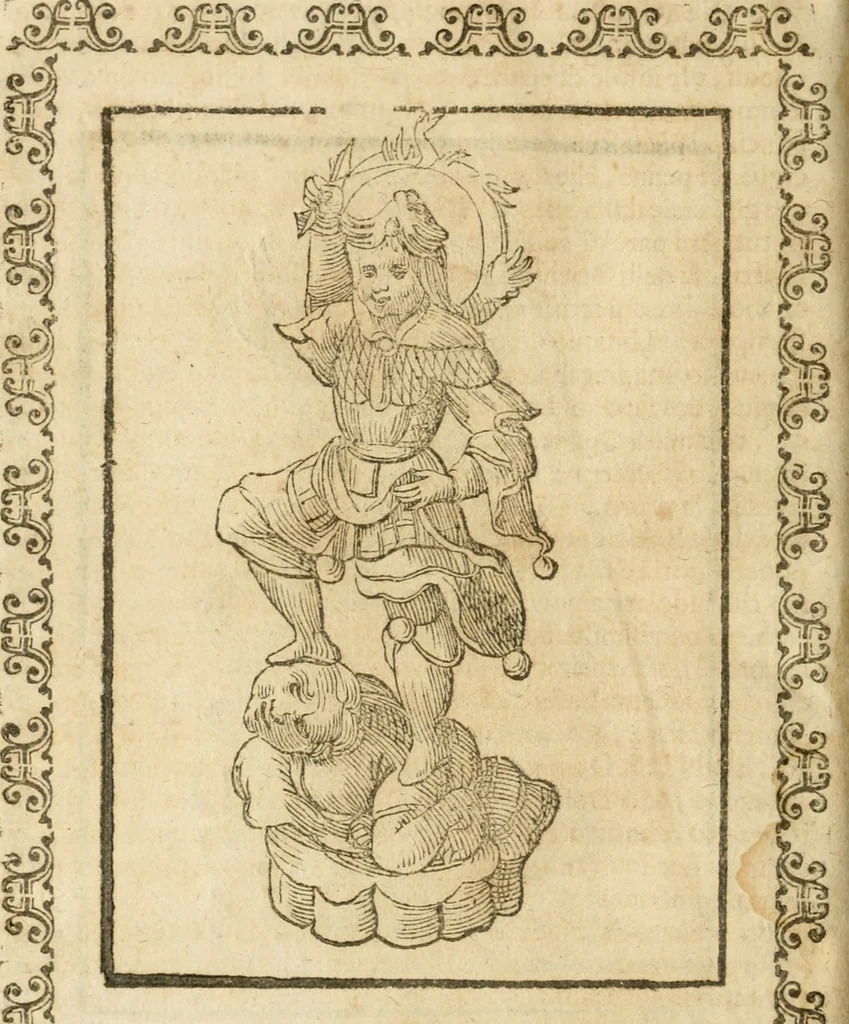 An illustration from Le imagini de gli dei de gli antichi : nelle quali sono descritte la religione de gli antichi li idoli, riti, & ceremonie loro, con l'aggiunta di molte principali imagini che nell'altre mancauano, et con l'espositione in epilogo di ciasceduna & suo significato, 1624, leaf 531