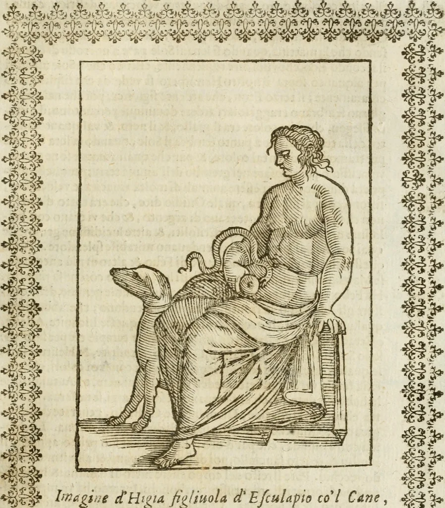 An illustration from Le imagini de gli dei de gli antichi : nelle quali sono descritte la religione de gli antichi li idoli, riti, & ceremonie loro, con l'aggiunta di molte principali imagini che nell'altre mancauano, et con l'espositione in epilogo di ciasceduna & suo significato, 1624, leaf 92