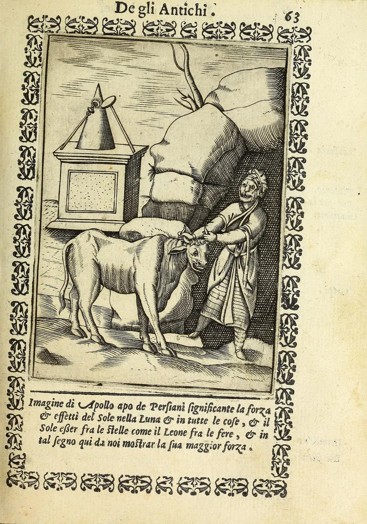 An illustration from Le imagini de gli dei de gli antichi, 1608, leaf 109