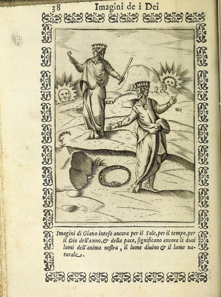 An illustration from Le imagini de gli dei de gli antichi, 1608, leaf 84