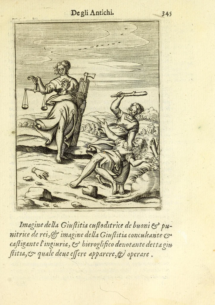 An illustration from Le imagini de gli dei de gli antichi : del signor Vincenzo Cartari reggiano : nelle quali sono descritte la religione de gli antichi, li idoli, riti & ceremonie loro : con l'aggiunta di molte principali imagini, che nell'altre mancauano : et con l'espositione in epilogo di ciascheduna & suo significato : estratta dall'istesso Cartari per Cesare Malfatti padoano : con vn cathalogo del medesimo di cento e più famosi dei, lor natura e proprietà, estratto da questo & altri autori : opera vtilissima a historici, poeti, pittori, scultori, & professori di belle lettere, 1609, leaf 379