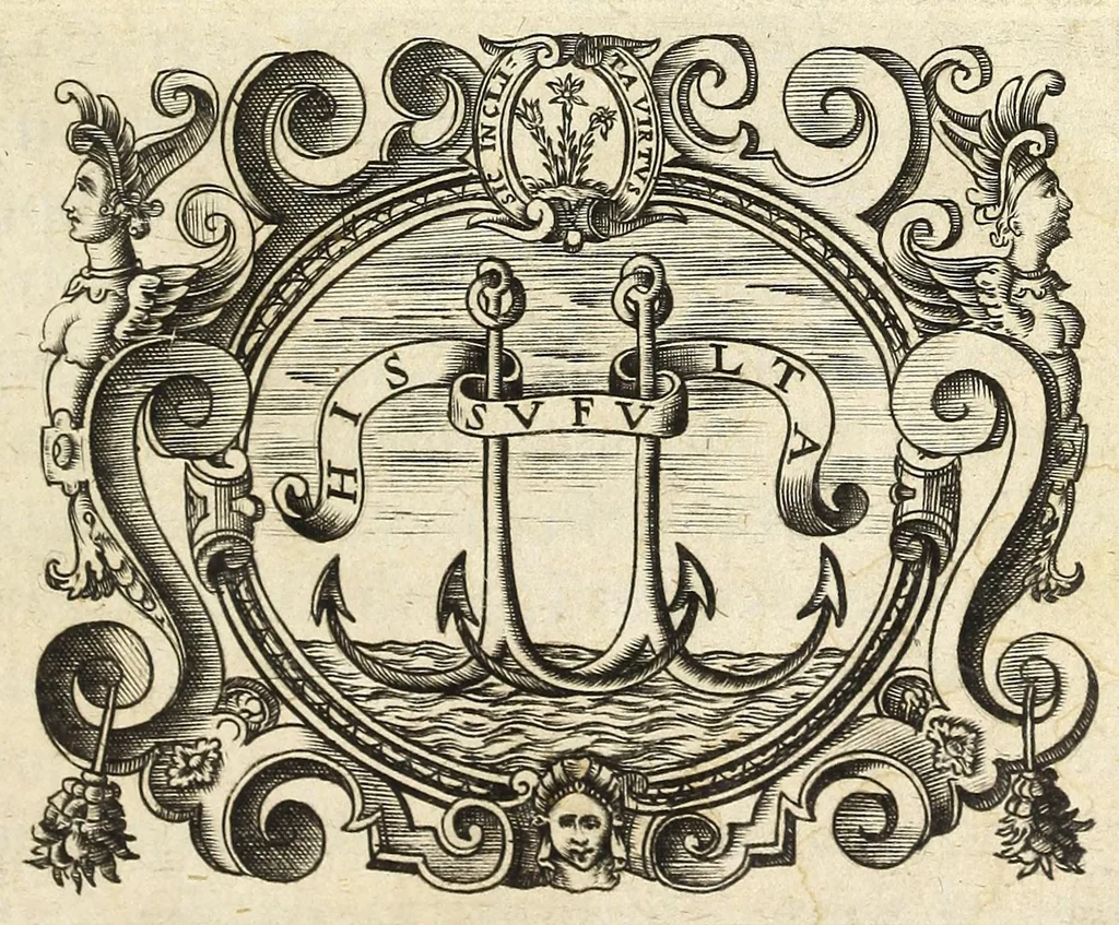 An illustration from Le imagini de gli dei de gli antichi : del signor Vincenzo Cartari reggiano : nelle quali sono descritte la religione de gli antichi, li idoli, riti & ceremonie loro : con l'aggiunta di molte principali imagini, che nell'altre mancauano : et con l'espositione in epilogo di ciascheduna & suo significato : estratta dall'istesso Cartari per Cesare Malfatti padoano : con vn cathalogo del medesimo di cento e più famosi dei, lor natura e proprietà, estratto da questo & altri autori : opera vtilissima a historici, poeti, pittori, scultori, & professori di belle lettere, 1609, leaf 5