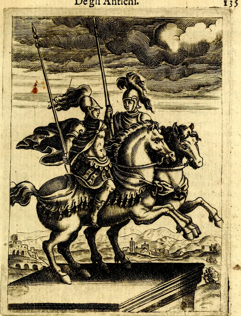 An illustration from Le imagini de gli dei de gli antichi del signor Vincenzo Cartari, reggiano : nelle quali sono descritte la religione de gli antichi, li idoli, riti & ceremonie loro ... et con l'espositione in epilogo di ciascheduna & suo significato : estrata dall' istesso Cartari per Cesare Malfatti .., 1625, leaf 170