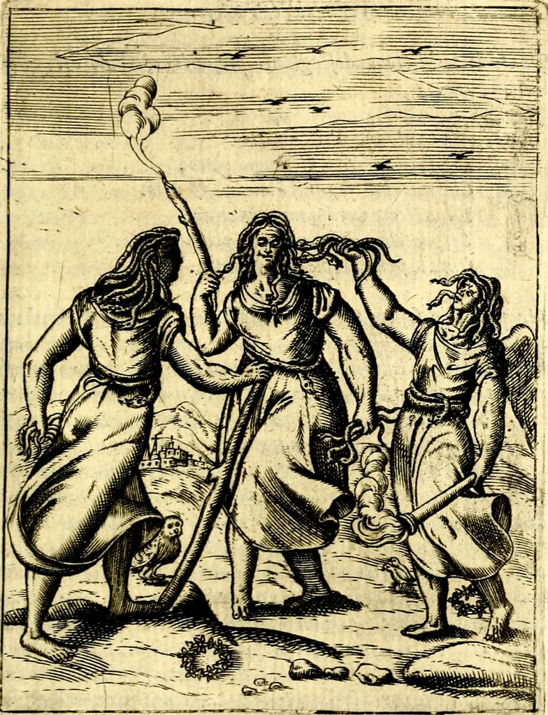 An illustration from Le imagini de gli dei de gli antichi del signor Vincenzo Cartari, reggiano : nelle quali sono descritte la religione de gli antichi, li idoli, riti & ceremonie loro ... et con l'espositione in epilogo di ciascheduna & suo significato : estrata dall' istesso Cartari per Cesare Malfatti .., 1625, leaf 246