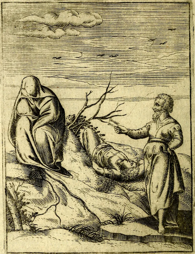 An illustration from Le imagini de gli dei de gli antichi del signor Vincenzo Cartari, reggiano : nelle quali sono descritte la religione de gli antichi, li idoli, riti & ceremonie loro ... et con l'espositione in epilogo di ciascheduna & suo significato : estrata dall' istesso Cartari per Cesare Malfatti .., 1625, leaf 437