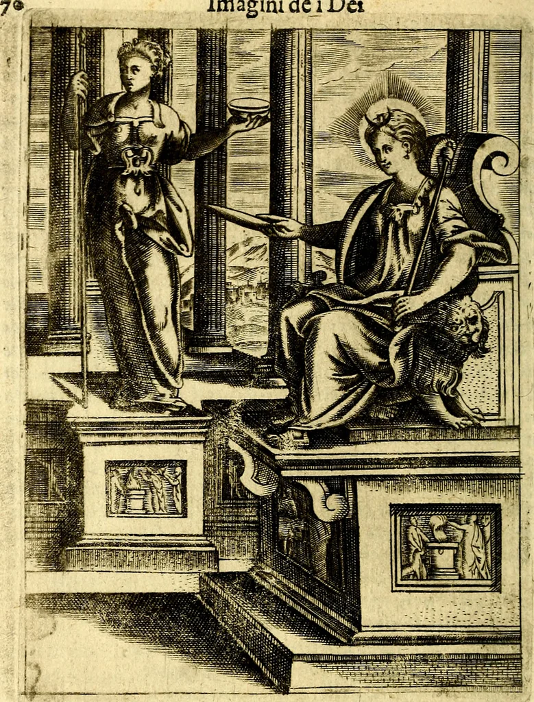 An illustration from Le imagini de gli dei de gli antichi, 1609, leaf 107