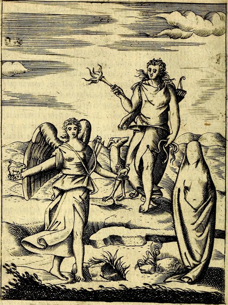 An illustration from Le imagini de gli dei de gli antichi, 1609, leaf 111