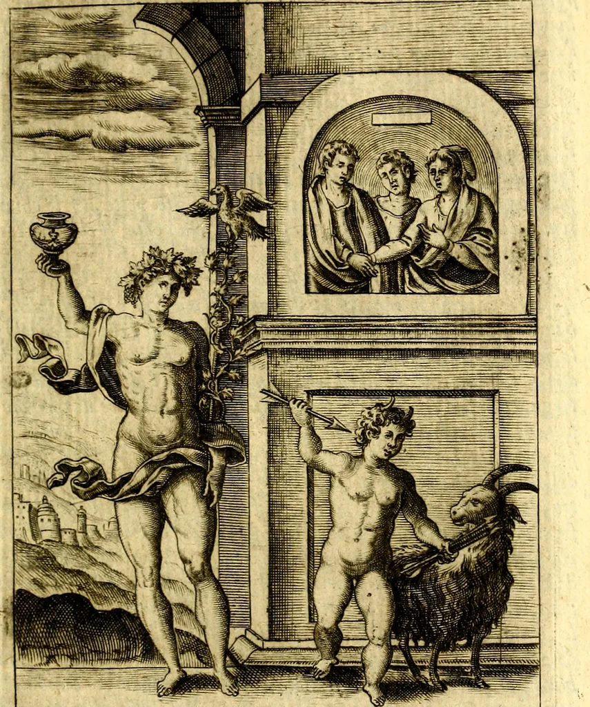 An illustration from Le imagini de gli dei de gli antichi, 1609, leaf 150