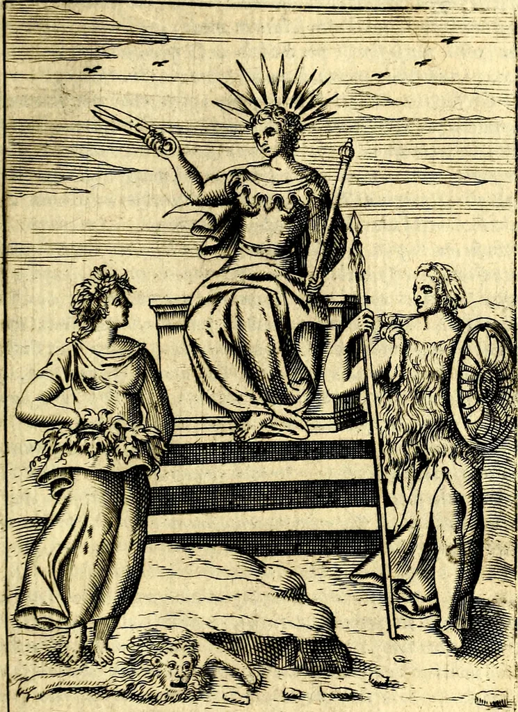 An illustration from Le imagini de gli dei de gli antichi, 1609, leaf 176