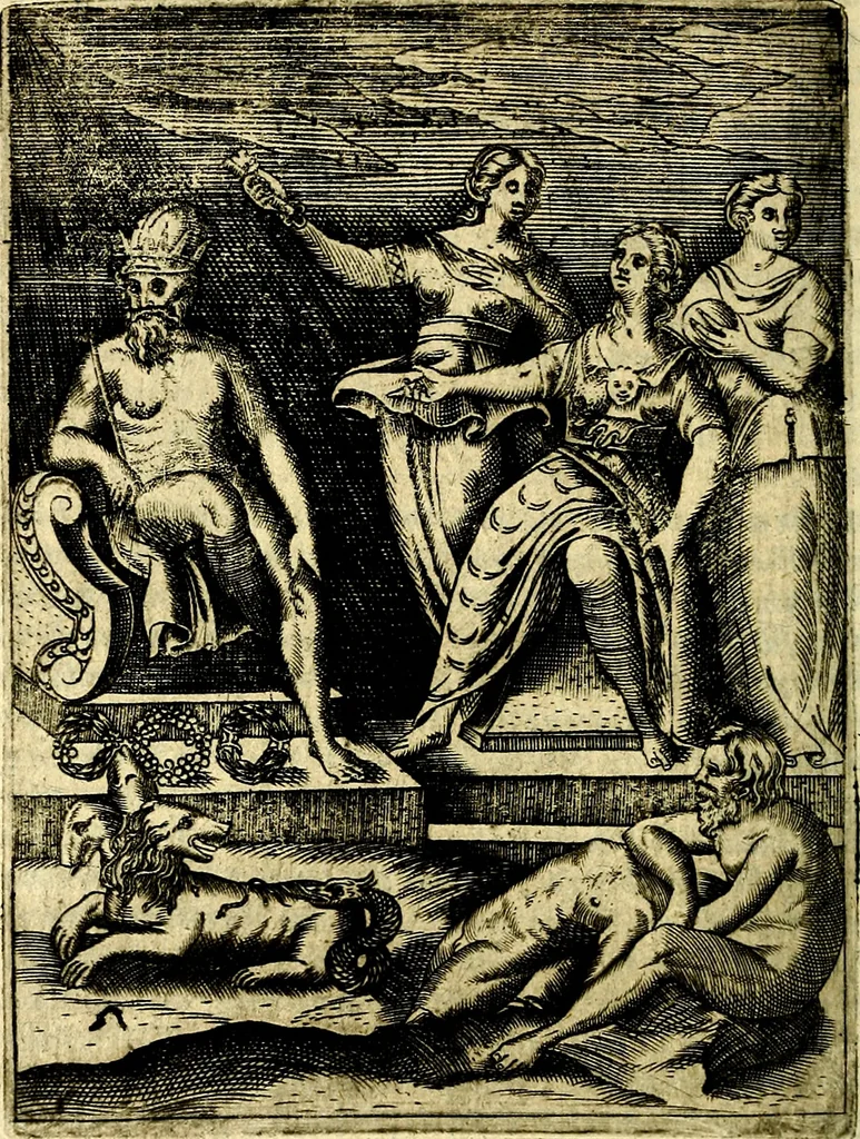 An illustration from Le imagini de gli dei de gli antichi, 1609, leaf 241
