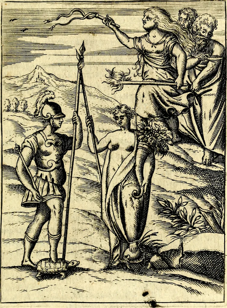An illustration from Le imagini de gli dei de gli antichi, 1609, leaf 310