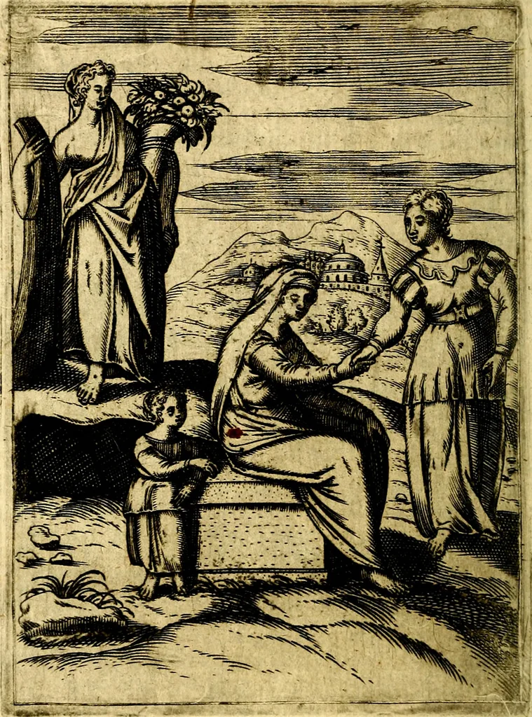 An illustration from Le imagini de gli dei de gli antichi, 1609, leaf 375