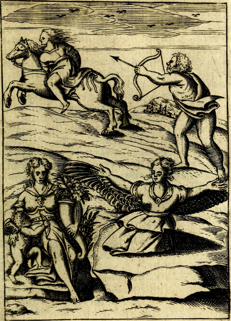 An illustration from Le imagini de gli dei de gli antichi, 1609, leaf 388
