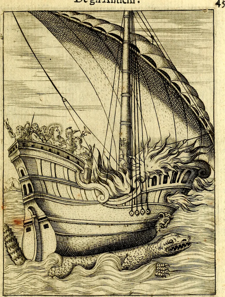 An illustration from Le imagini de gli dei de gli antichi, 1609, leaf 82