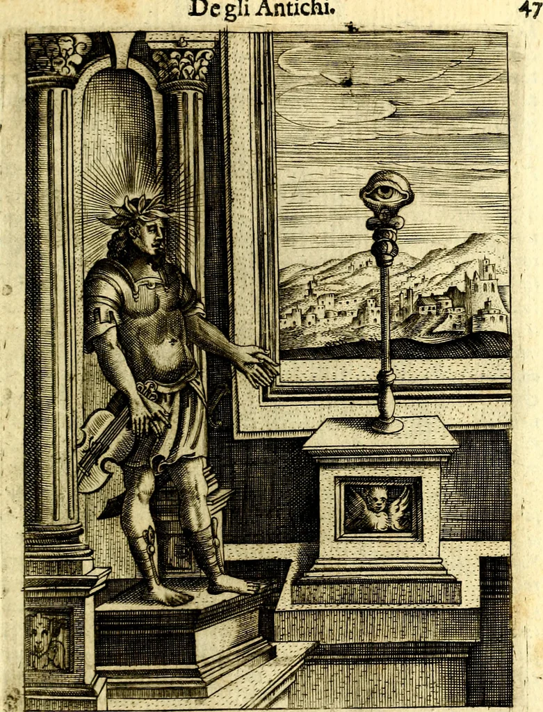 An illustration from Le imagini de gli dei de gli antichi, 1609, leaf 84