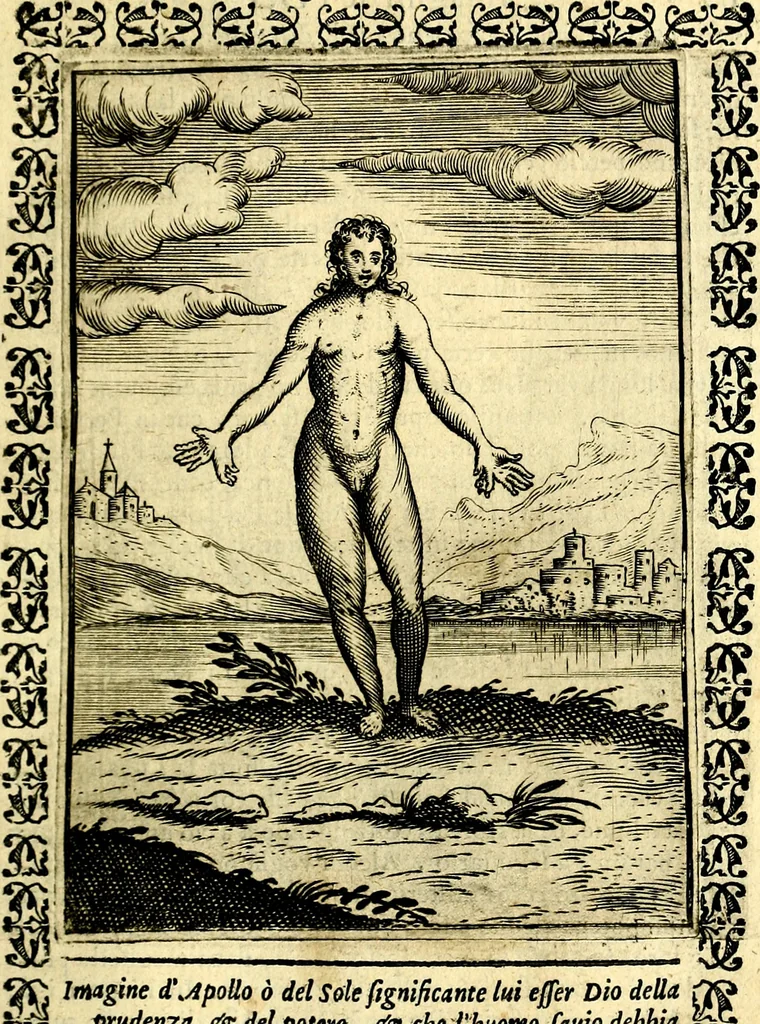 An illustration from Le imagini dei degli antichi, 1608, leaf 106