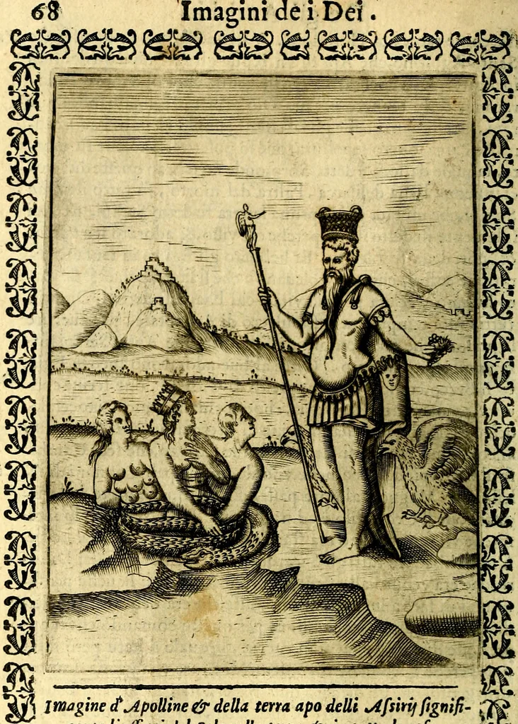 An illustration from Le imagini dei degli antichi, 1608, leaf 113