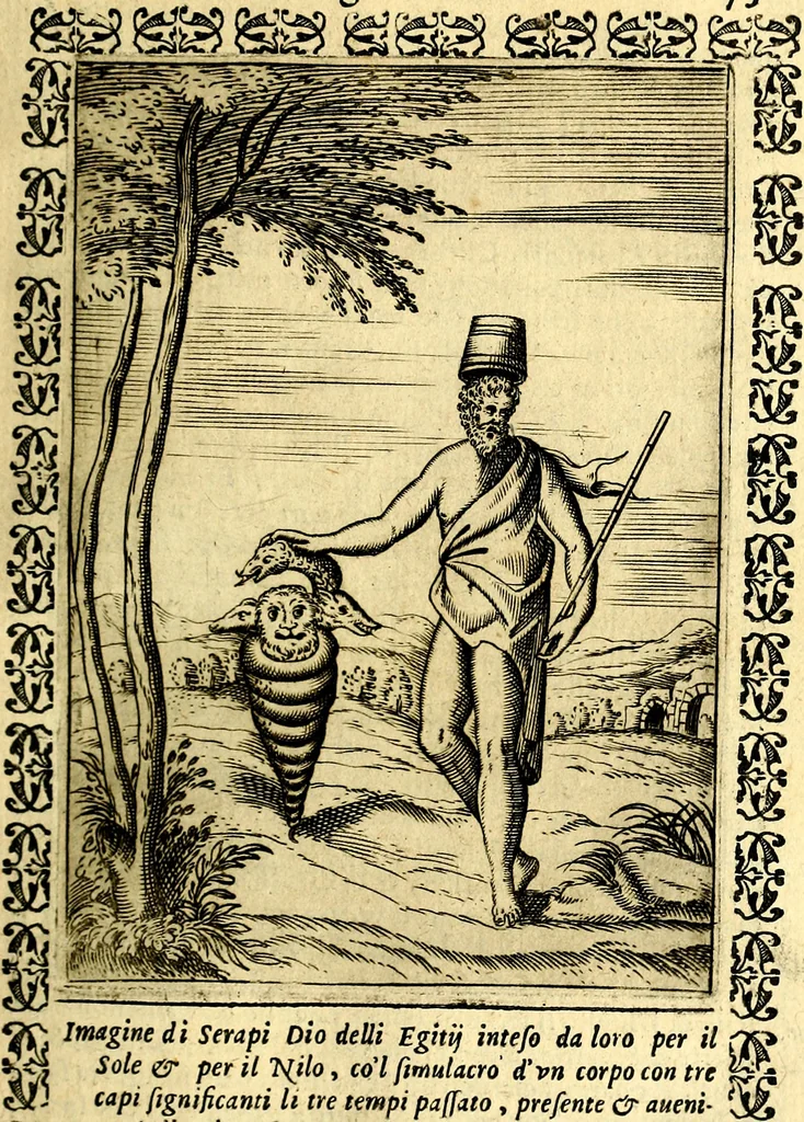 An illustration from Le imagini dei degli antichi, 1608, leaf 118