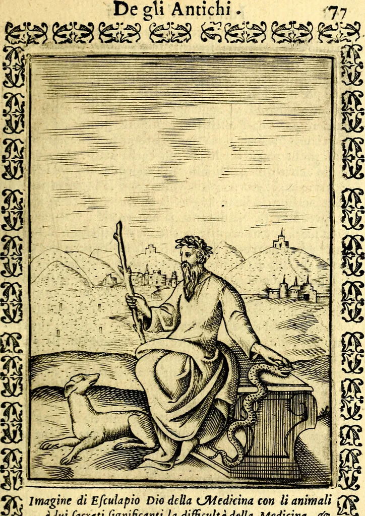 An illustration from Le imagini dei degli antichi, 1608, leaf 122