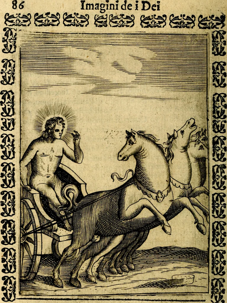An illustration from Le imagini dei degli antichi, 1608, leaf 131