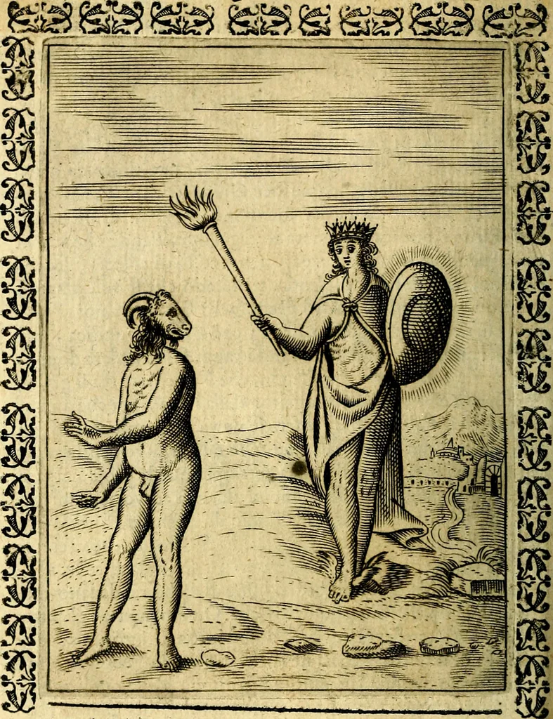 An illustration from Le imagini dei degli antichi, 1608, leaf 133