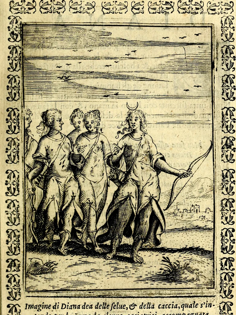 An illustration from Le imagini dei degli antichi, 1608, leaf 138